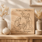 Nativity SVG, For Unto Us a Child Is Born Isaiah 9:6 Christmas Laser File