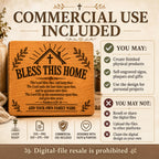Numbers 6 24–26 SVG Bless This Home Bible Verse Design
