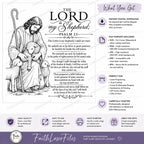 Psalm 23 Shepherd SVG, Christian Laser Engraving File
