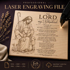 Psalm 23 Shepherd SVG, Christian Laser Engraving File