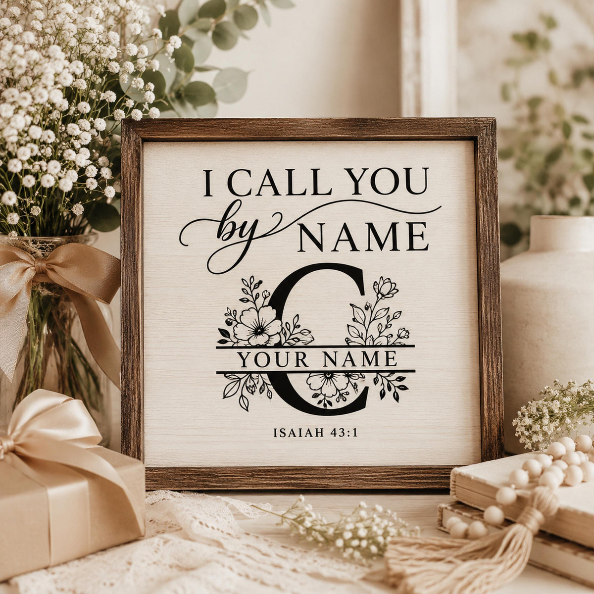 Split Monogram SVG Bundle: A-Z Floral Alphabet for Personalized Laser Engraving