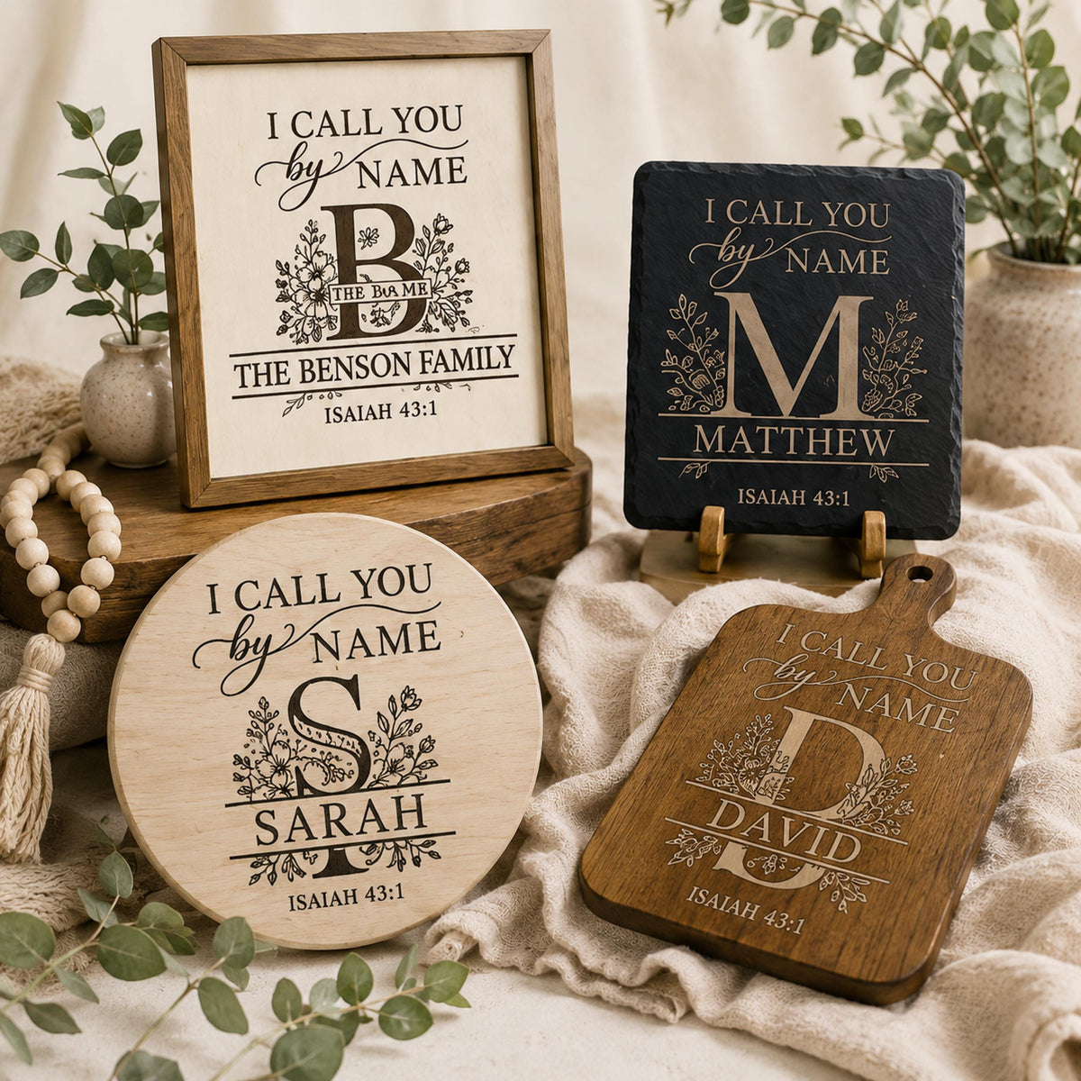 Split Monogram SVG Bundle: A-Z Floral Alphabet for Personalized Laser Engraving