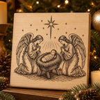 Christian Christmas SVG Bundle: 5 Nativity Laser Engraving Designs