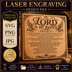 Psalm 91 SVG, Full KJV Protection Prayer Laser Engraving File