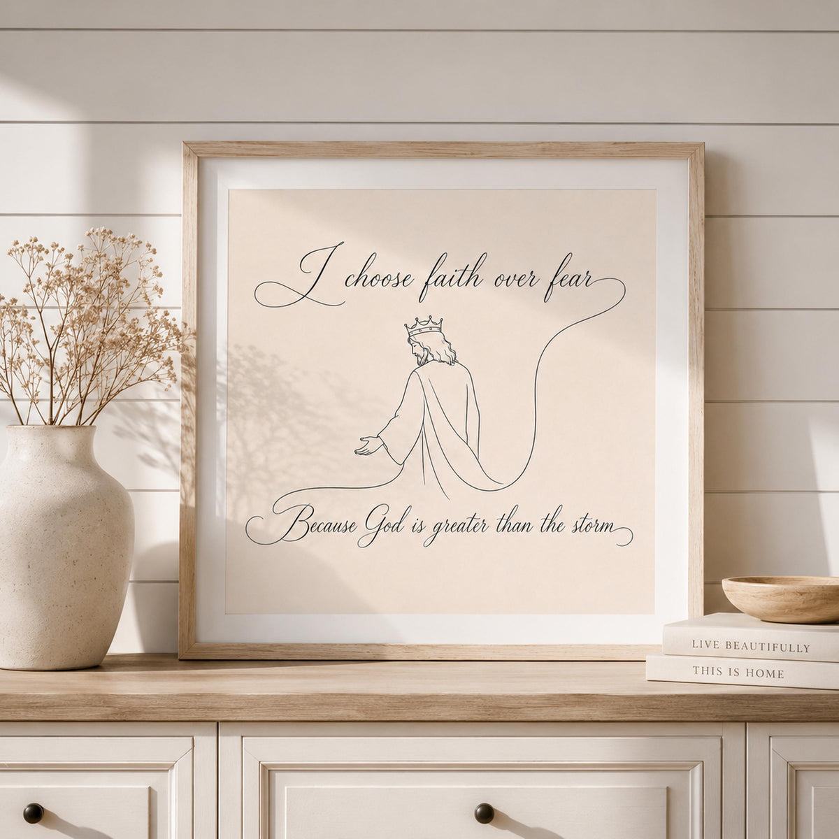 Christian Faith SVG + Printable Jesus Crown Line Art