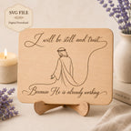 Christian Faith SVG + Printable Be Still Jesus Line Art