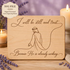 Christian Faith SVG + Printable Be Still Jesus Line Art