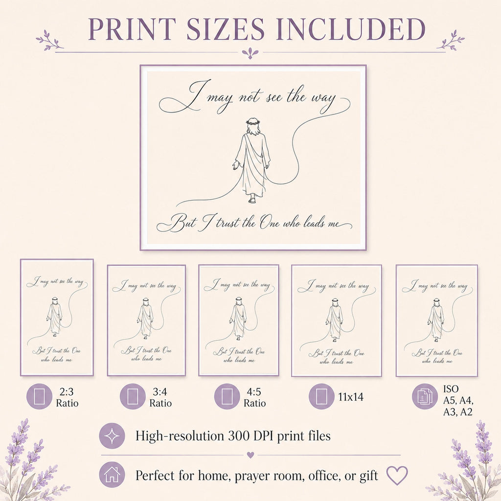 Faith SVG + Printable Trust in God Jesus Line Art