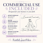 Faith SVG + Printable God Is in Control Jesus Line Art