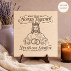 Matthew 19:6 Wedding SVG + Printable God Joined Together Laser File