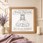 Matthew 19:6 Wedding SVG + Printable God Joined Together Laser File