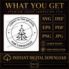 Christ Is the Reason for Christmas SVG & PNG, Christian Laser Engraving File
