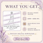 God Is Within Her SVG & PNG, Christian Woman Laser Engraving File, Psalm 46:5
