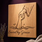 Saved by Grace SVG & PNG, Christian Salvation Design for Laser Engraving and Printing