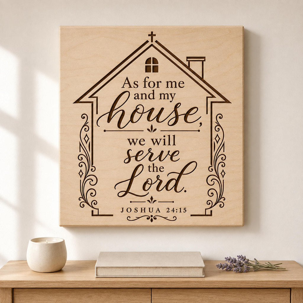 As for Me and My House SVG PNG, Joshua 24:15 Christian Family Sign