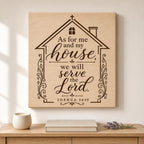 As for Me and My House SVG PNG, Joshua 24:15 Christian Family Sign