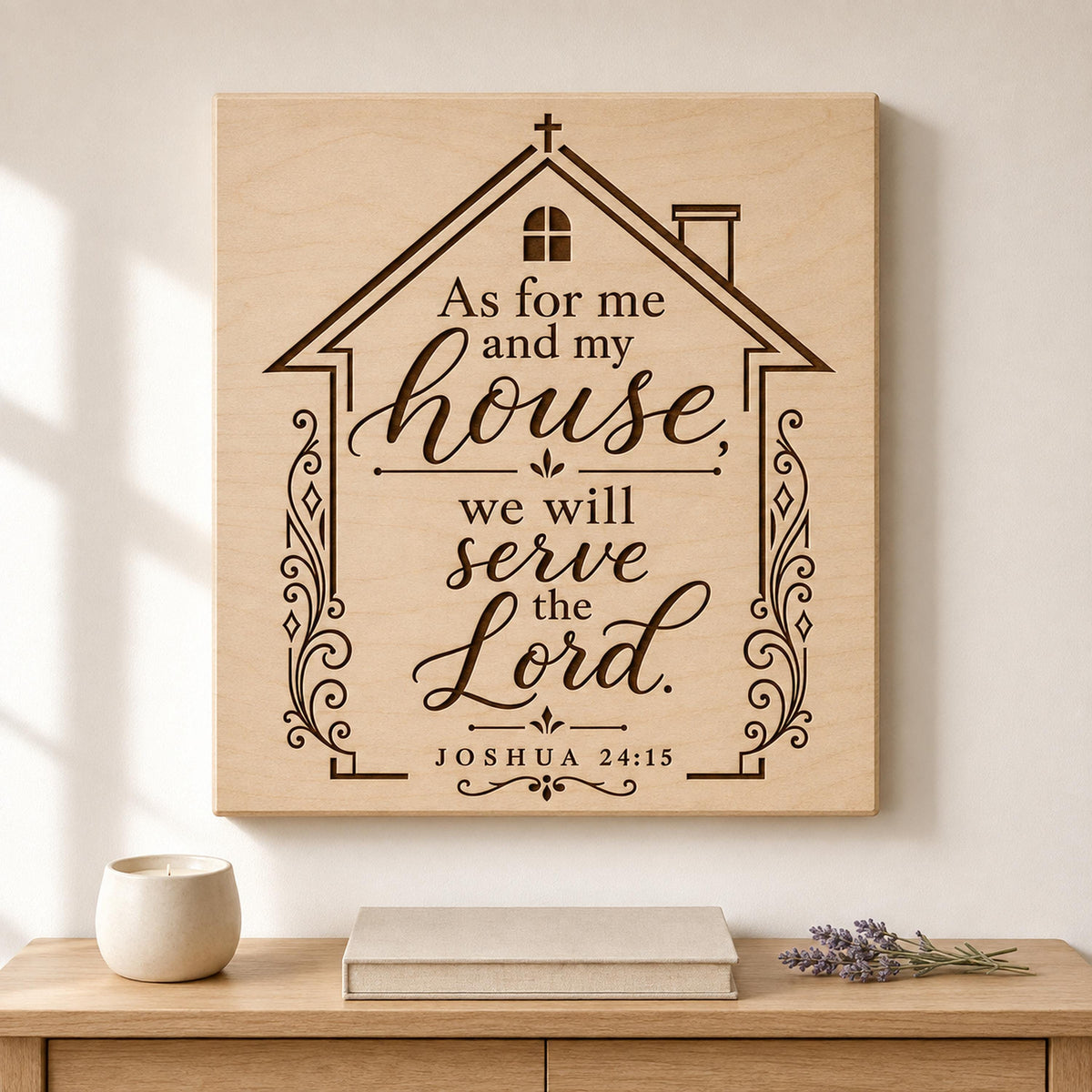 As for Me and My House SVG PNG, Joshua 24:15 Christian Family Sign