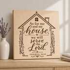 As for Me and My House SVG PNG, Joshua 24:15 Christian Family Sign