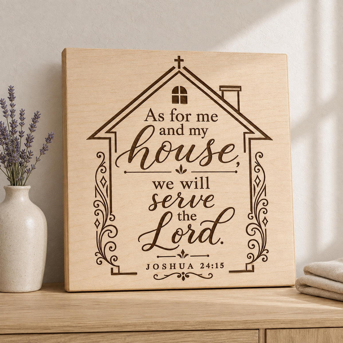 As for Me and My House SVG PNG, Joshua 24:15 Christian Family Sign
