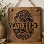 Christian Svg, I Am His Masterpiece, Ephesians 2:10 Fingerprint Design (Digital Download)
