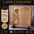 Psalm 23 Shepherd SVG, Christian Laser Engraving File