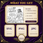 Good Shepherd SVG, John 10:11 Bible Verse Laser Engraving Design (Digital Download)