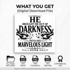 1 Peter 2:9 Bible Verse Svg, Christian Png Broken Chains Design (Digital Download)
