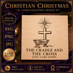 Nativity SVG, Christian Christmas Laser Engraving Design (Digital Download)