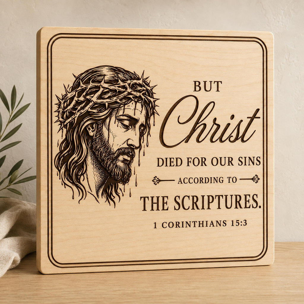 1 Corinthians 15:3 Laser Engraving File, Christian Wall Art (Digital Download)