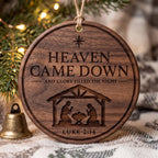 Nativity SVG: Heaven Came Down Religious Christmas Design for Laser Engraving, Cricut Digital Download