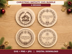 Christmas Nativity Ornament SVG Bundle - 4 Designs Laser File