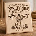 Lost Sheep SVG, He Leaves the 99, Luke 15:4 Christian PNG Design