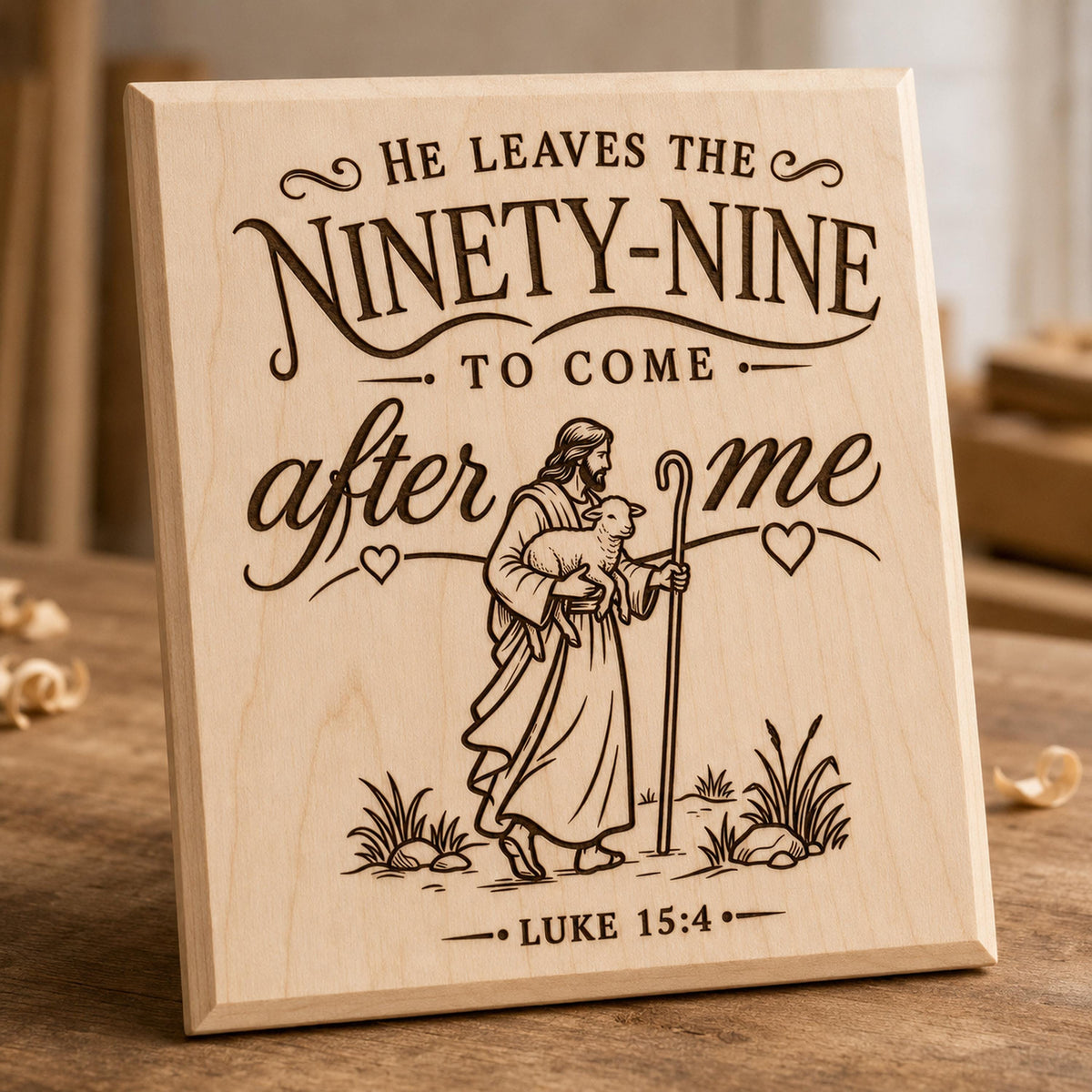 Lost Sheep SVG, He Leaves the 99, Luke 15:4 Christian PNG Design