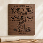 Lost Sheep SVG, He Leaves the 99, Luke 15:4 Christian PNG Design