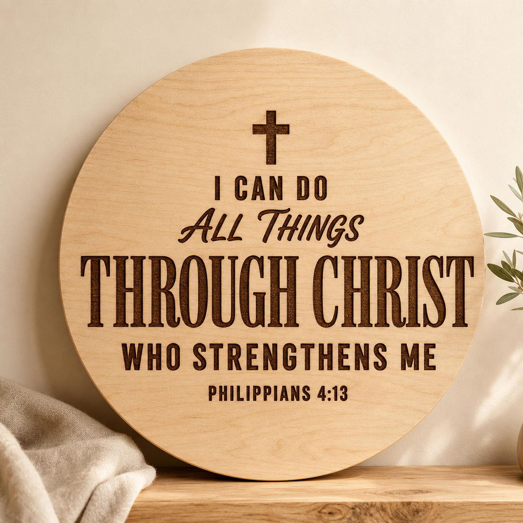 Philippians 4:13 SVG, I Can Do All Things, Christian Bible Verse, Faith PNG