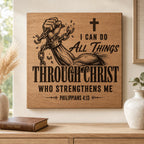 Philippians 4:13 SVG, Christian Strength Design, Breaking Chains, Bible Verse Laser Engraving