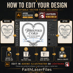 Ecclesiastes 4:12 Wedding SVG – Editable Threefold Cord Laser Engraving Design