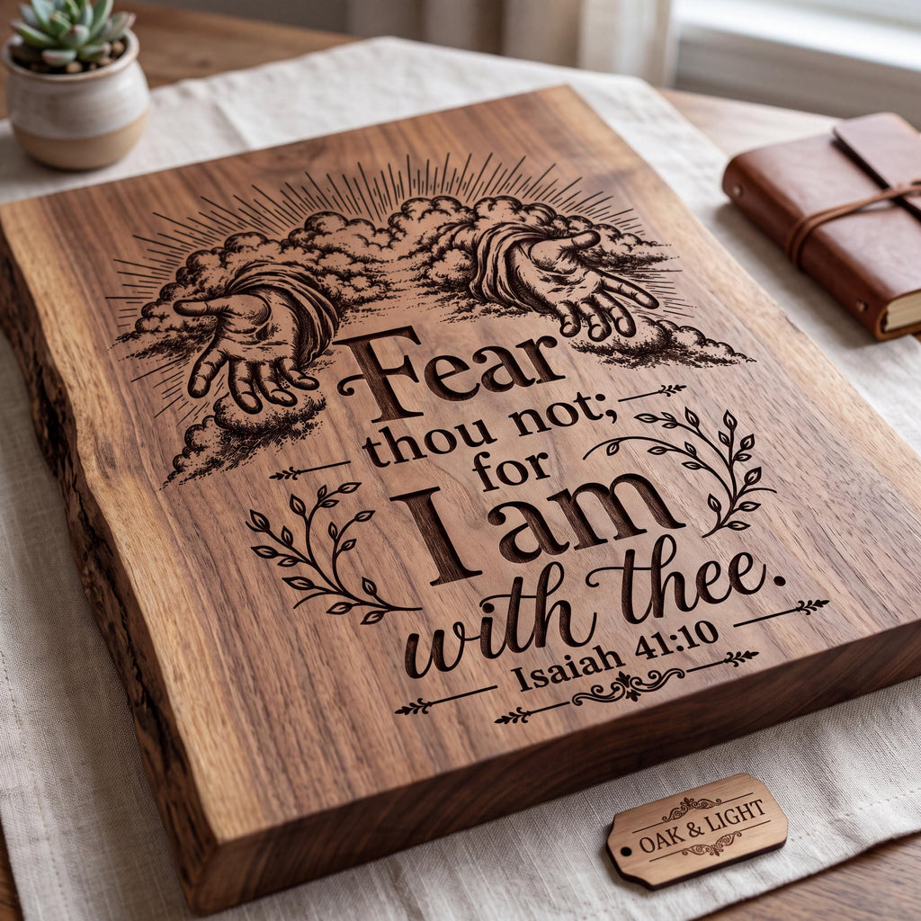 Isaiah 41:10 SVG, Faith Over Fear Bible Verse, Christian Laser Engraving File