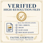 Faith SVG + Printable God Is in Control Jesus Line Art