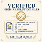 Faith SVG + Printable Trust in God Jesus Line Art