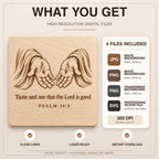 Psalm 34:8 Jesus Hands SVG, Christian Bible Verse Laser Engraving File (Digital Download)