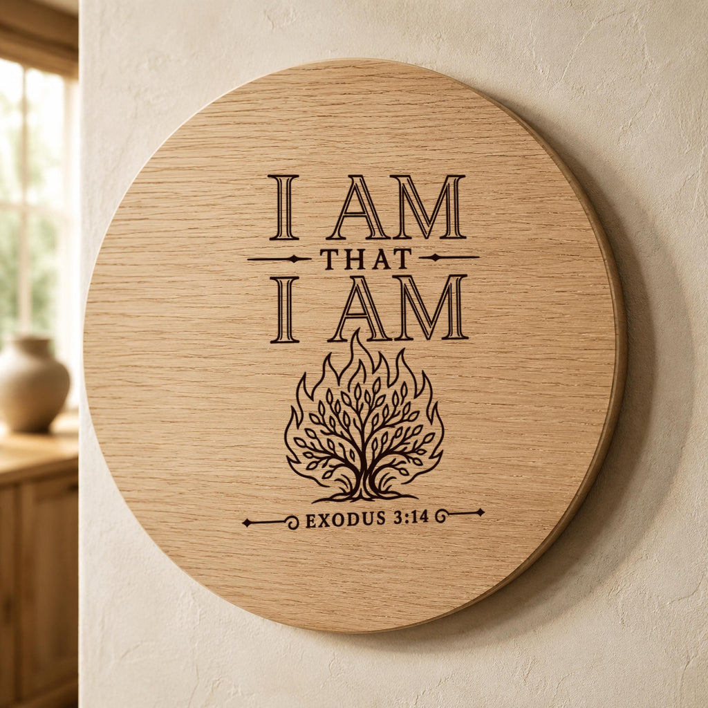 Exodus 3:14 SVG, I Am That I Am, Burning Bush Christian Laser Engraving File