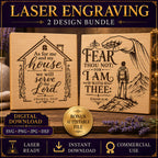 Faith Over Fear SVG Bundle: As for Me and My House Christian Laser Files