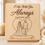 Christian Wedding Gift Matthew 28:20 I Am With You Always Bible Verse SVG Laser File