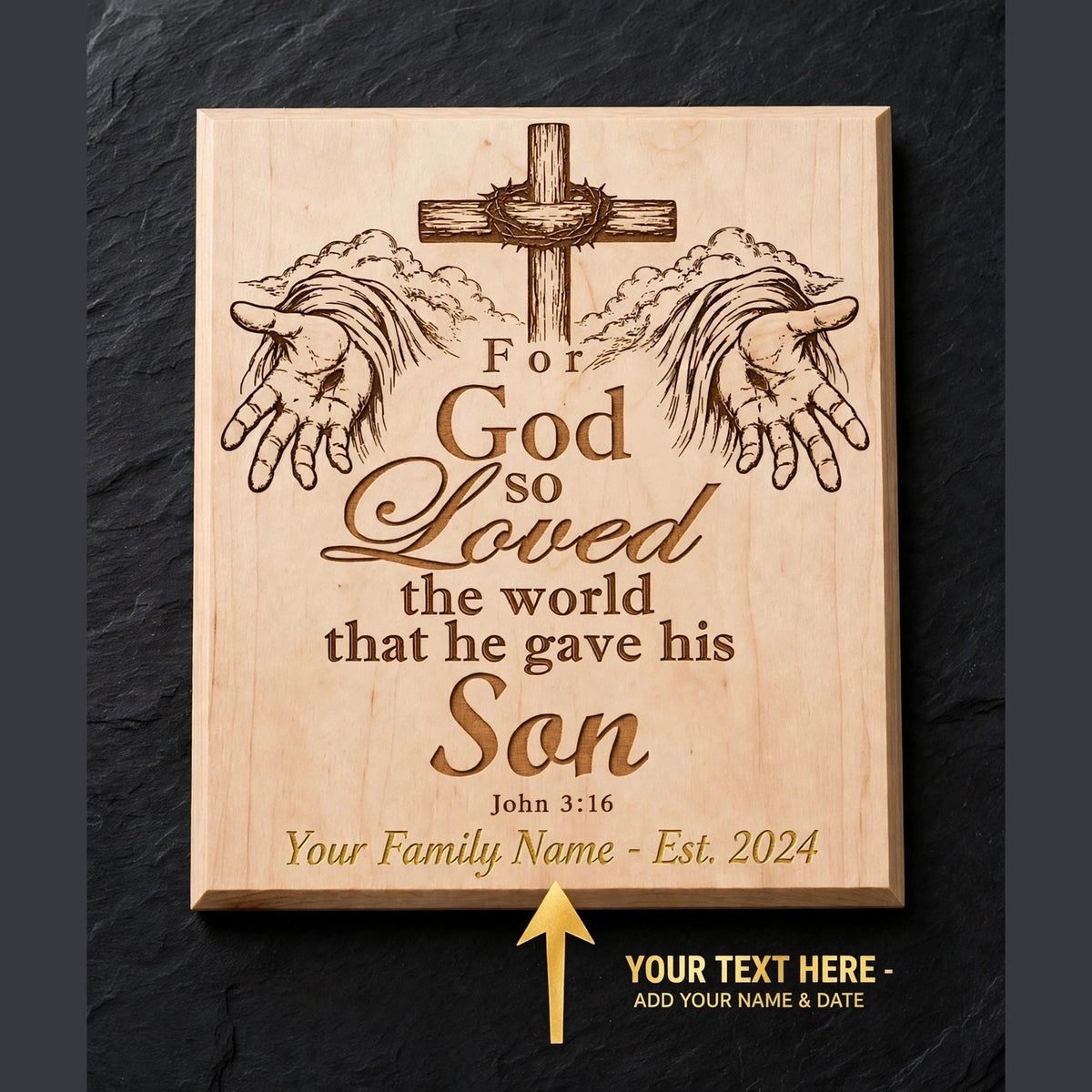 For God So Loved the World SVG, John 3:16 PNG, Christian Bible Verse Design, Jesus Cross Laser Engraving File, Faith Digital Download
