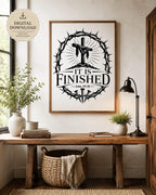 personalized svg It Is Finished Cross SVG, John 19:30 Christian Laser Engraving File (Digital Download)