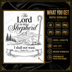 Psalm 23 1 SVG  The Lord Is My Shepherd Mountain Design