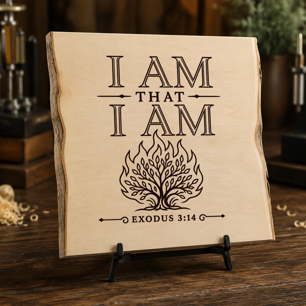 Exodus 3:14 SVG, I Am That I Am, Burning Bush Christian Laser Engraving File