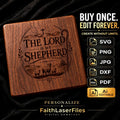 Psalm 23 SVG, The Lord Is My Shepherd, Laser Engraving