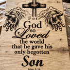 For God So Loved the World SVG, John 3:16 PNG, Christian Bible Verse Design, Jesus Cross Laser Engraving File, Faith Digital Download